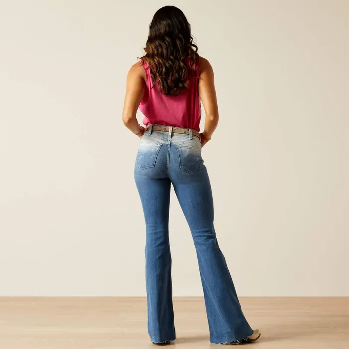 High Rise Jazmine Flare Ombre Women Ariat Denim High Rise Jazmine Flare Ombre Women Ariat Denim