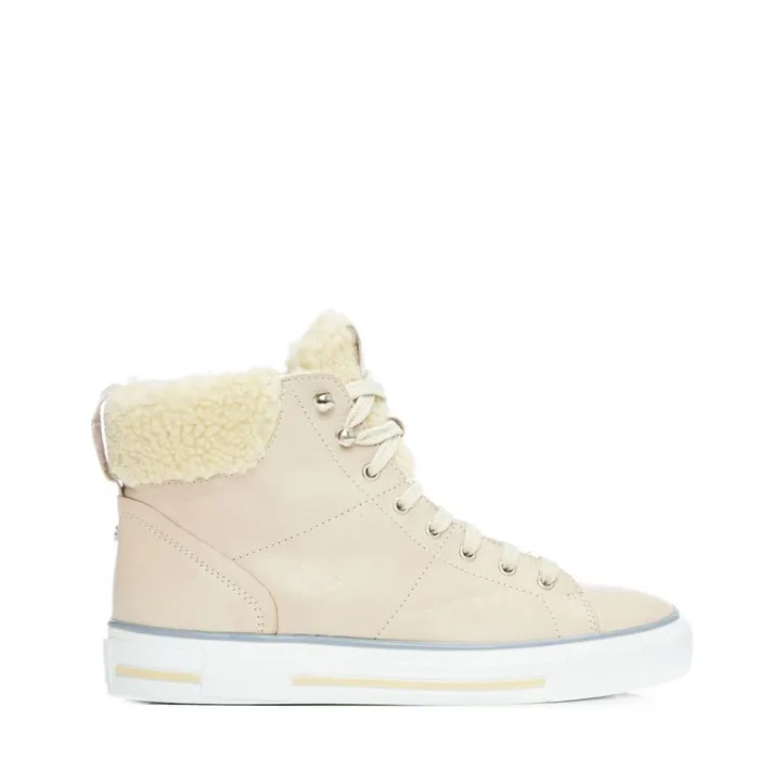 HighTop Trainers Women Moda In Pelle Anniia Cream Leather