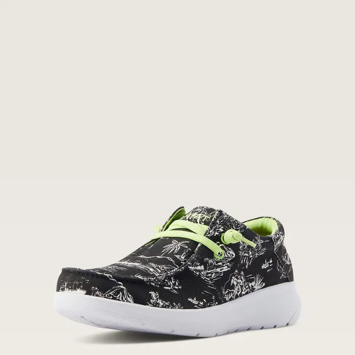 Hilo Western Aloha Black Aloha Toile Men Ariat Shoes and Sneakers