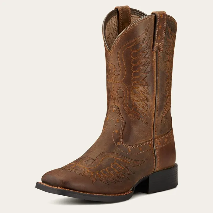 Honor Western Boot Distressed Brown Kids Ariat Big Kids039 Footwear