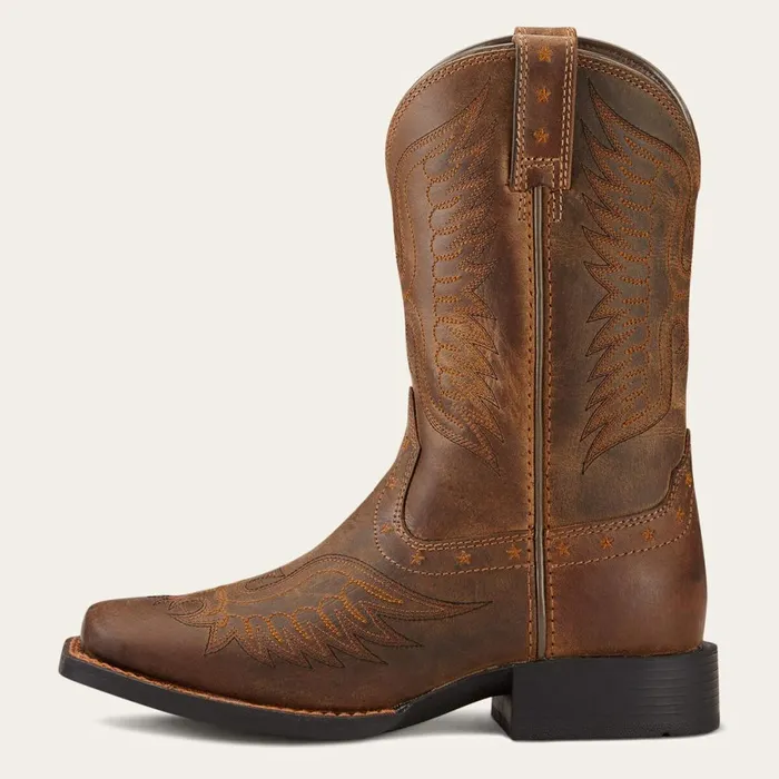 Honor Western Boot Distressed Brown Kids Ariat Big Kids039 Footwear Honor Western Boot Distressed Brown Kids Ariat Big Kids039 Footwear