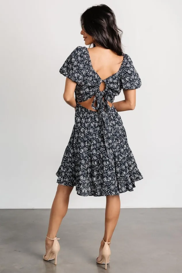 Huntington Short Dress Navy Print Women Baltic Born Short Dresses Huntington Short Dress Navy Print Women Baltic Born Short Dresses