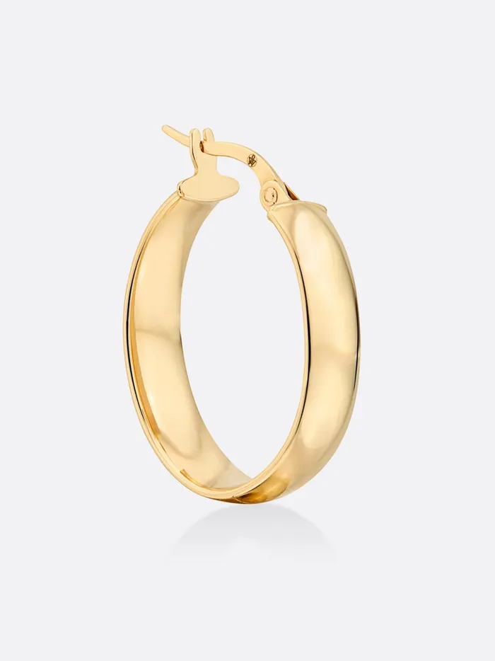 Icons Yellow Gold Oval Hoop Earrings Yellow Gold Women Brochu Walker Fine Jewelry