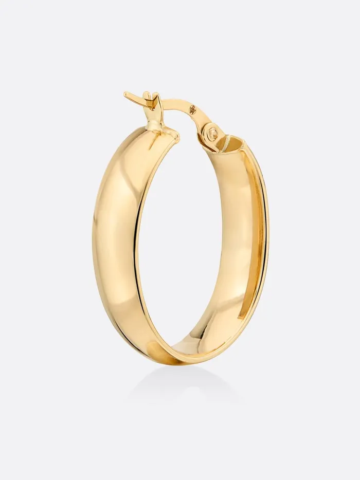 Icons Yellow Gold Oval Hoop Earrings Yellow Gold Women Brochu Walker Fine Jewelry