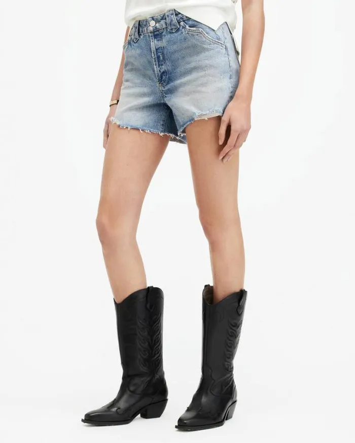 Idaho Western Style Denim Shorts Vintage Indigo Women AllSaints Skirts and Shorts Idaho Western Style Denim Shorts Vintage Indigo Women AllSaints Skirts and Shorts