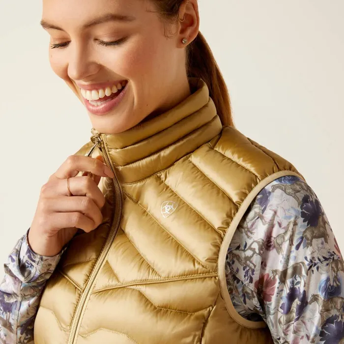 Ideal Down Vest Iridescent Fields Of Rye Women Ariat Jackets and Vests Ideal Down Vest Iridescent Fields Of Rye Women Ariat Jackets and Vests