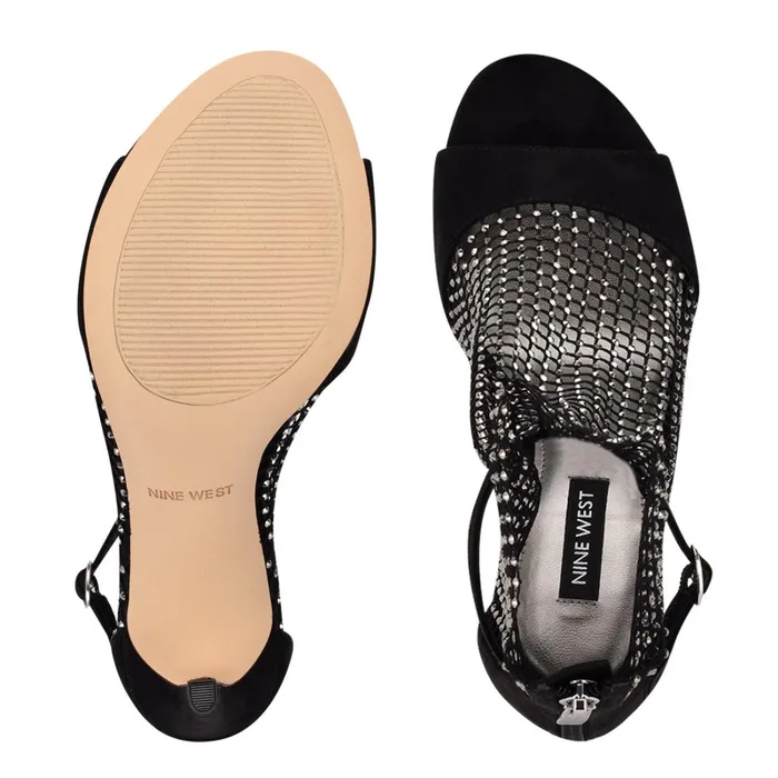 Imery Mesh Peep Toe Booties Black Rhinestone Women Nine West Boots and Booties Imery Mesh Peep Toe Booties Black Rhinestone Women Nine West Boots and Booties
