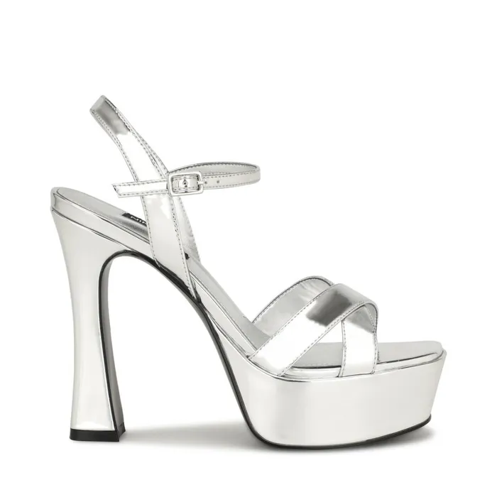 Iriv Platform Sandals Silver Women Nine West Platforms