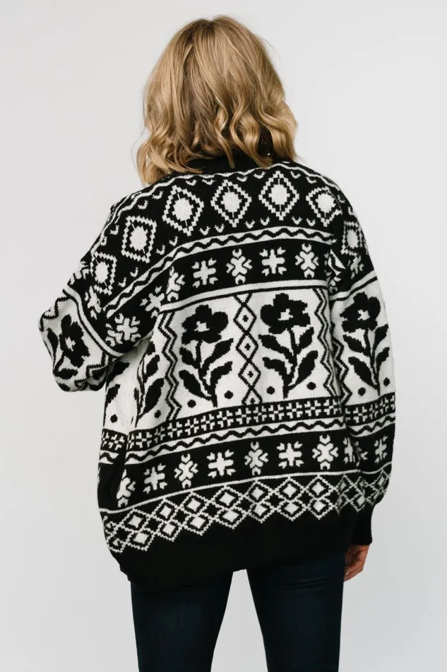 Jackson Oversized Cardigan Black Print Women Baltic Born Cardigans Jackson Oversized Cardigan Black Print Women Baltic Born Cardigans