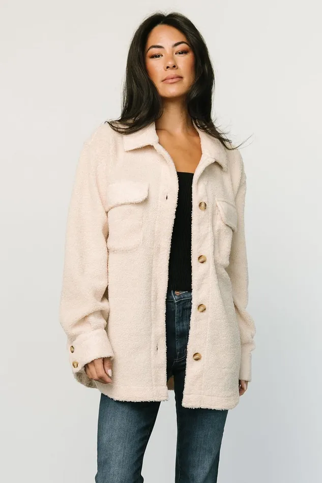 Jayden Sherpa Jacket Honey Women Baltic Born Outerwear