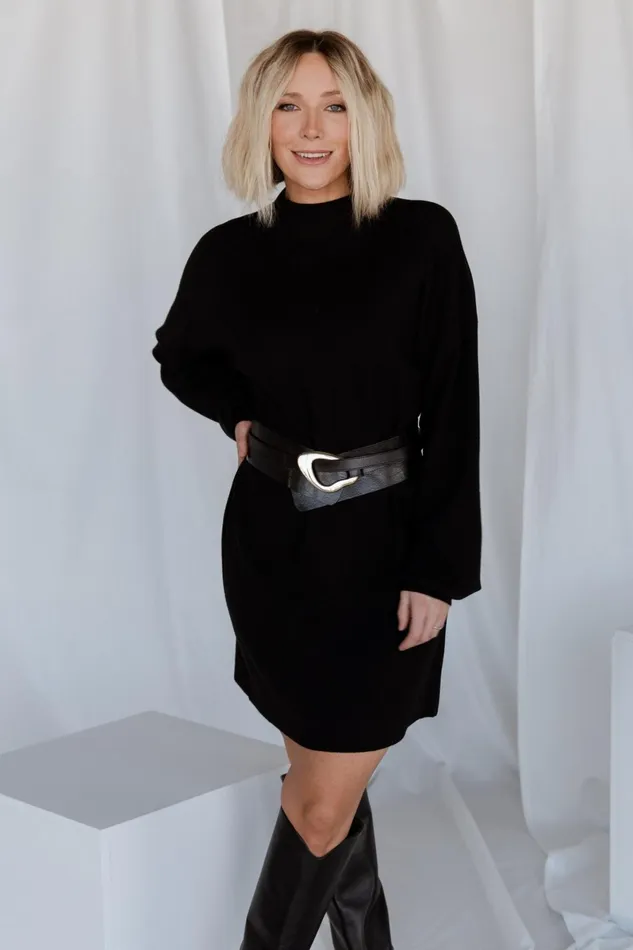 Jennings Sweater Dress Black Women Baltic Born Sweaters Jennings Sweater Dress Black Women Baltic Born Sweaters