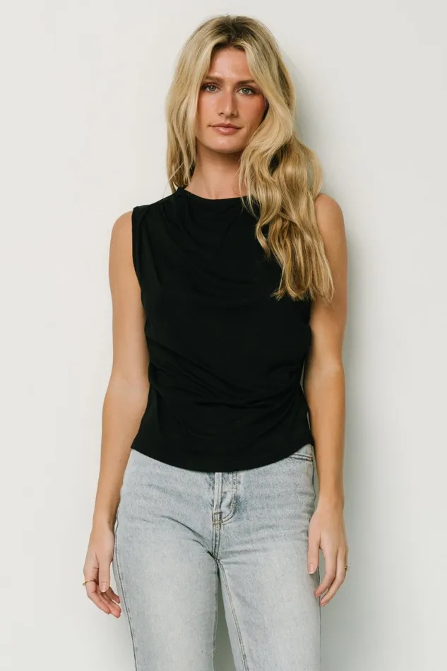 Jia Ruched Tank Top Black Women Baltic Born Blouses Shirts Jia Ruched Tank Top Black Women Baltic Born Blouses Shirts