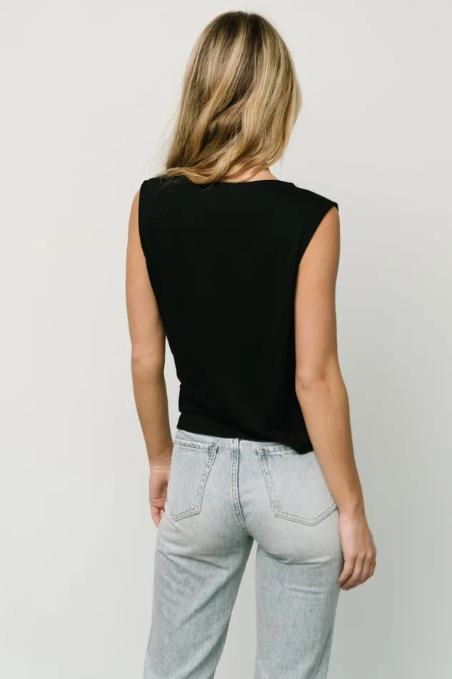 Jia Ruched Tank Top Black Women Baltic Born Blouses Shirts Jia Ruched Tank Top Black Women Baltic Born Blouses Shirts