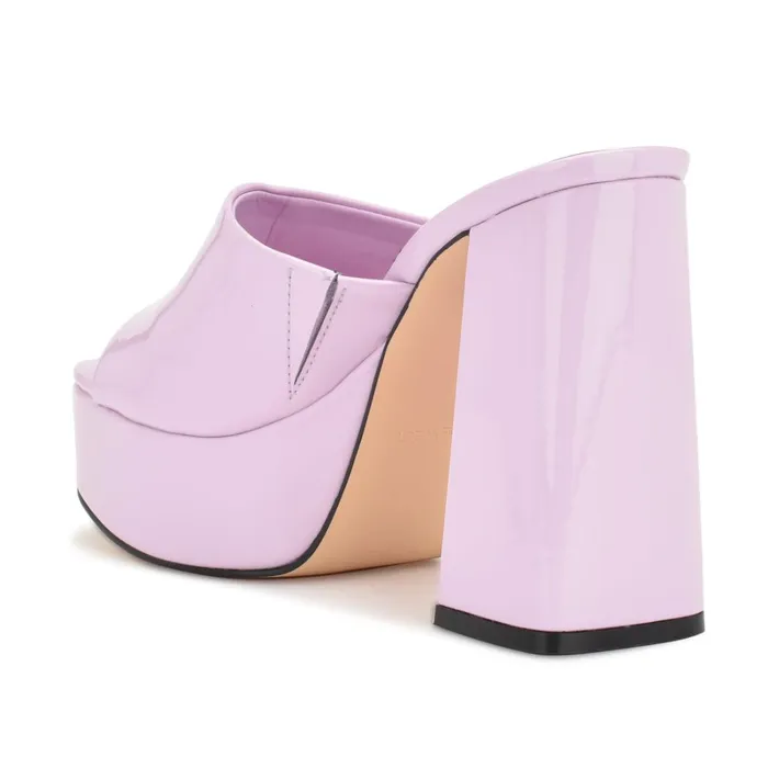 Jilie Platform Slide Sandals Lilac Patent Women Nine West Sandals Jilie Platform Slide Sandals Lilac Patent Women Nine West Sandals