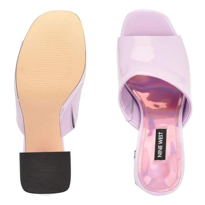 Jilie Platform Slide Sandals Lilac Patent Women Nine West Sandals Jilie Platform Slide Sandals Lilac Patent Women Nine West Sandals