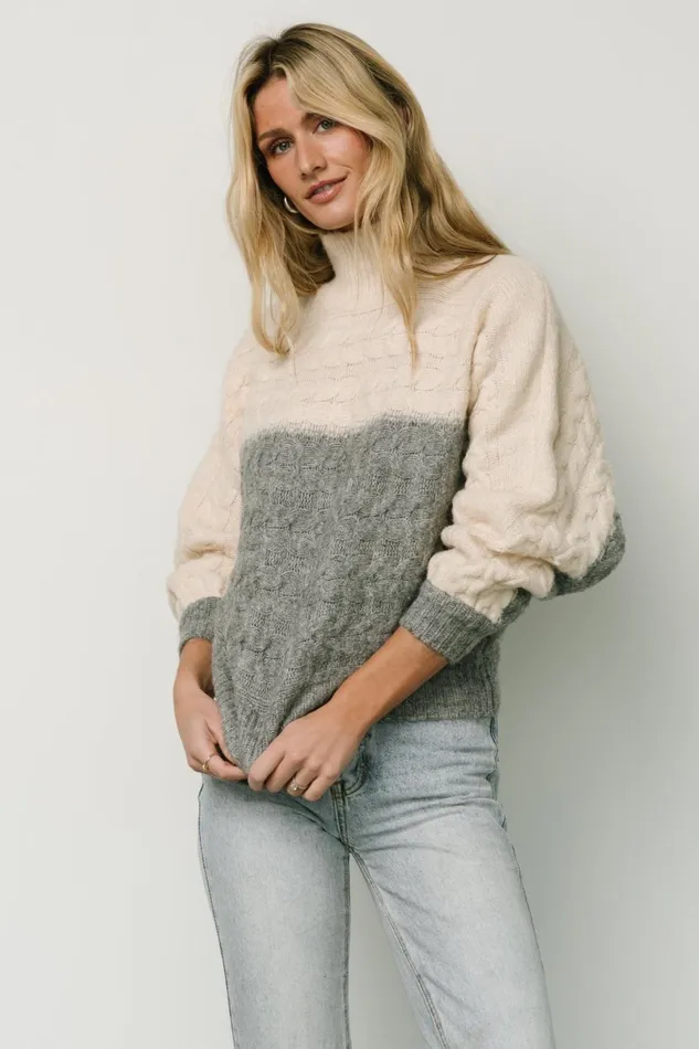 Jody Knit Sweater Ivory Gray Women Baltic Born Sweaters Jody Knit Sweater Ivory Gray Women Baltic Born Sweaters