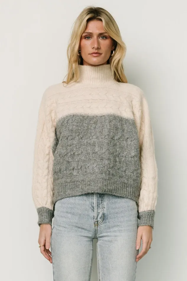 Jody Knit Sweater Ivory Gray Women Baltic Born Sweaters Jody Knit Sweater Ivory Gray Women Baltic Born Sweaters