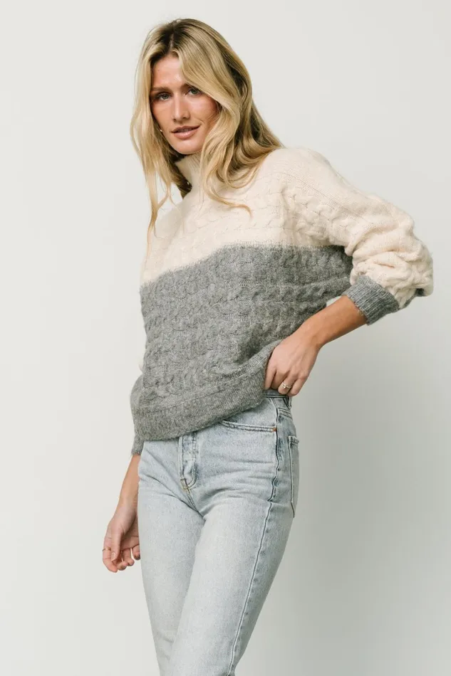 Jody Knit Sweater Ivory Gray Women Baltic Born Sweaters Jody Knit Sweater Ivory Gray Women Baltic Born Sweaters