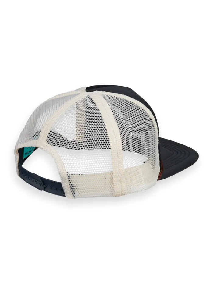 JOE JONAS X SCOTCH SODA EMBROIDERED ARTWORK TRUCKER CAP Night Men Scotch and Soda Hats Scarves and Gloves JOE JONAS X SCOTCH SODA EMBROIDERED ARTWORK TRUCKER CAP Night Men Scotch and Soda Hats Scarves and Gloves