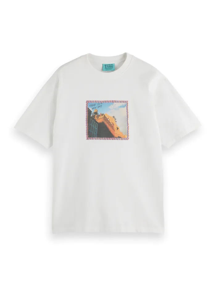 JOE JONAS X SCOTCH SODA PHOTO PRINT TSHIRT White Men Scotch and Soda TShirts and Polo Shirts JOE JONAS X SCOTCH SODA PHOTO PRINT TSHIRT White Men Scotch and Soda TShirts and Polo Shirts