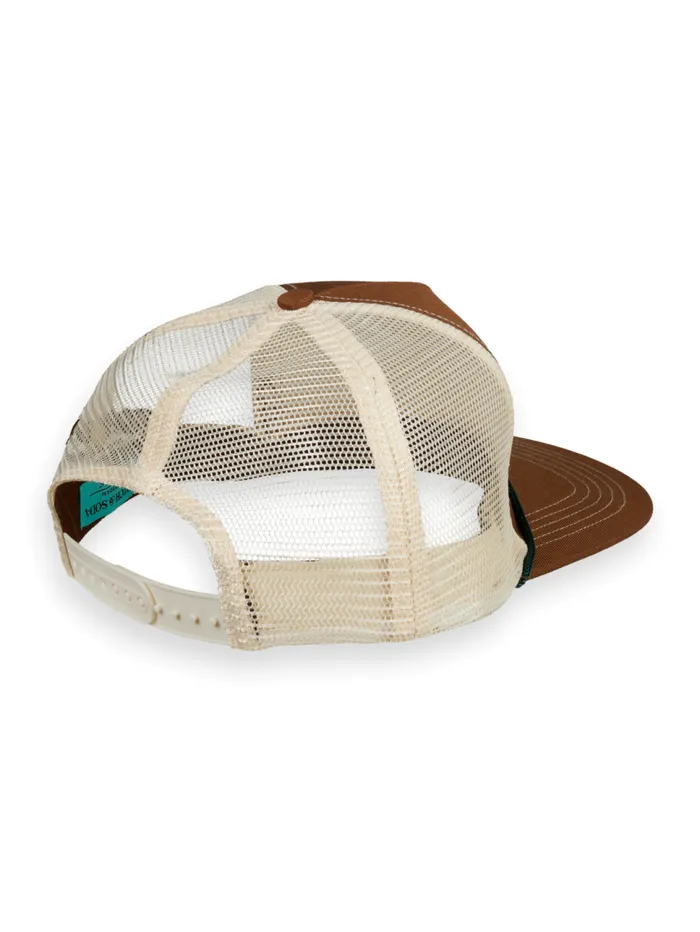 JOE JONAS X SCOTCH SODA TRUCKER CAP Bison Men Scotch and Soda Hats Scarves and Gloves JOE JONAS X SCOTCH SODA TRUCKER CAP Bison Men Scotch and Soda Hats Scarves and Gloves