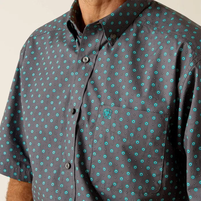 Johnnie Classic Fit Shirt Grey Men Ariat Button Down Shirts Johnnie Classic Fit Shirt Grey Men Ariat Button Down Shirts