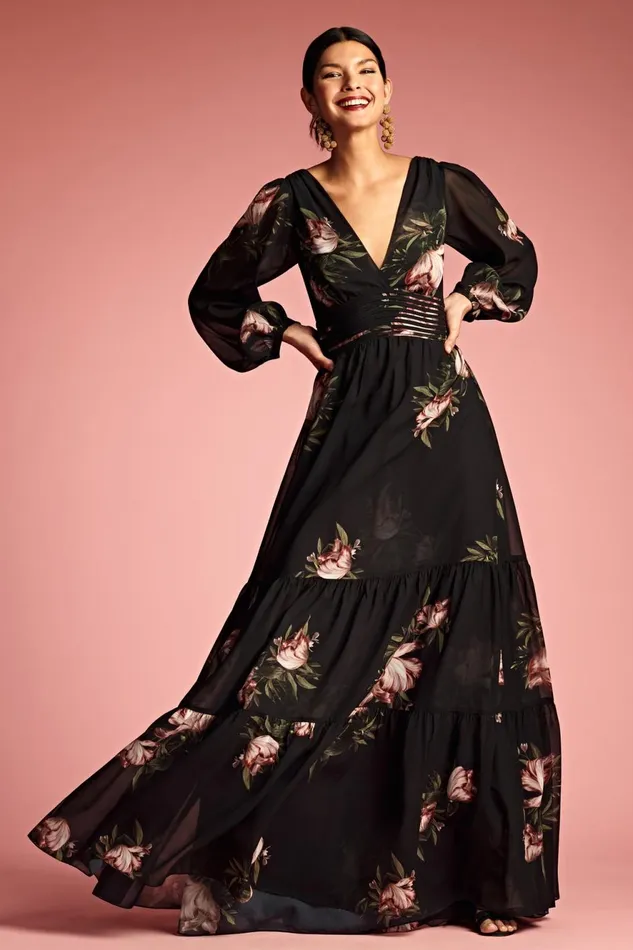 Jules Gown 8211 Noir Blossom Women Sachin and Babi Boho