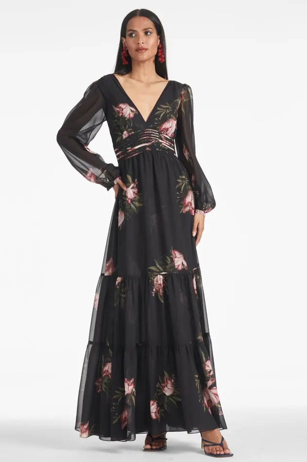 Jules Gown 8211 Noir Blossom Women Sachin and Babi Boho