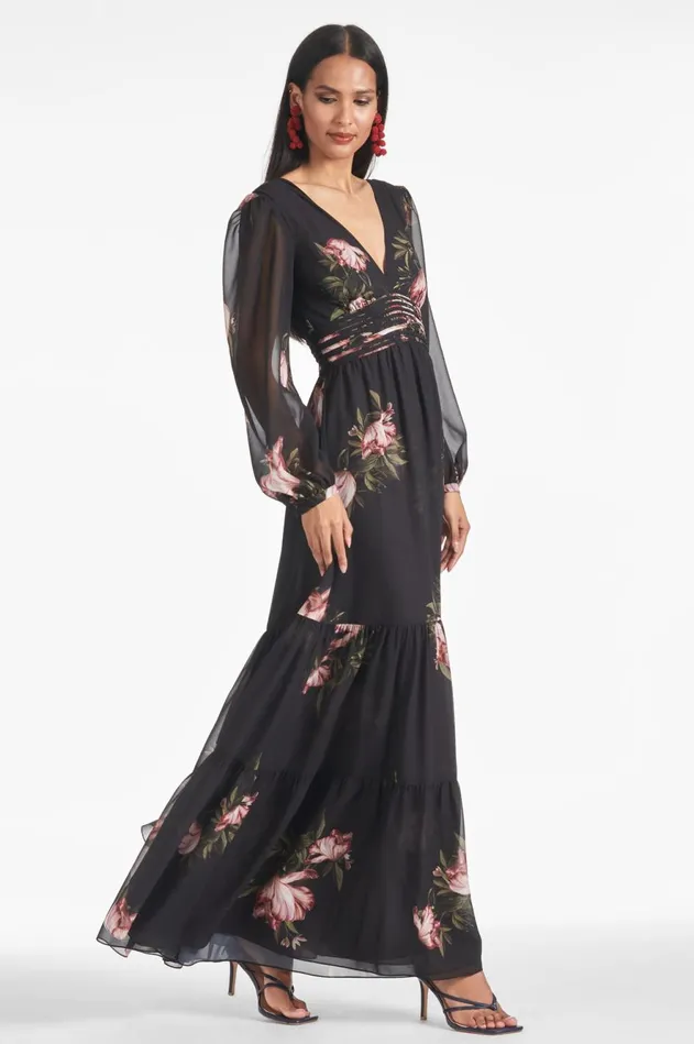 Jules Gown 8211 Noir Blossom Women Sachin and Babi Boho