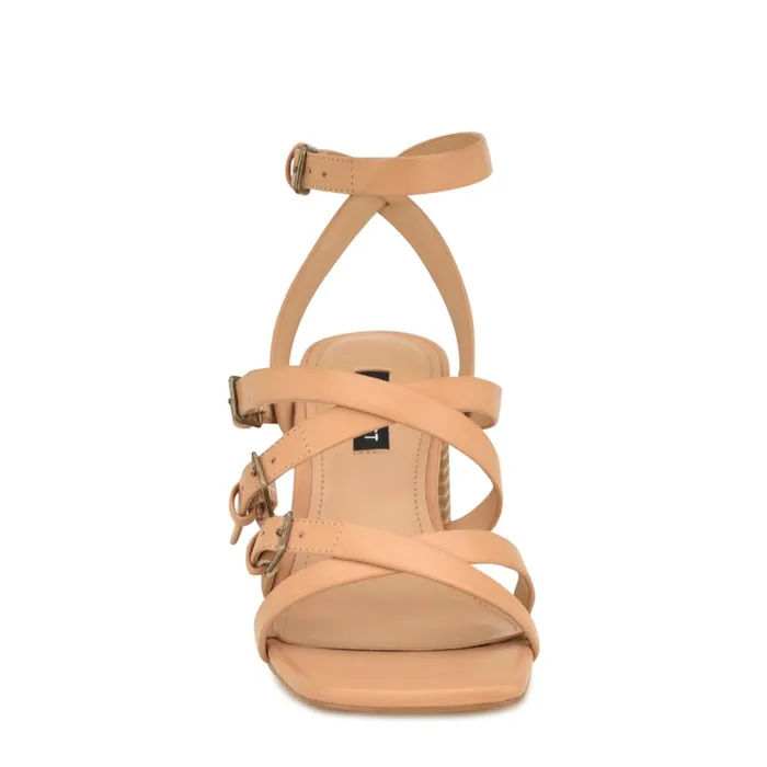 Karrly Ankle Strap Heeled Sandals Light Natural Women Nine West Dress Karrly Ankle Strap Heeled Sandals Light Natural Women Nine West Dress