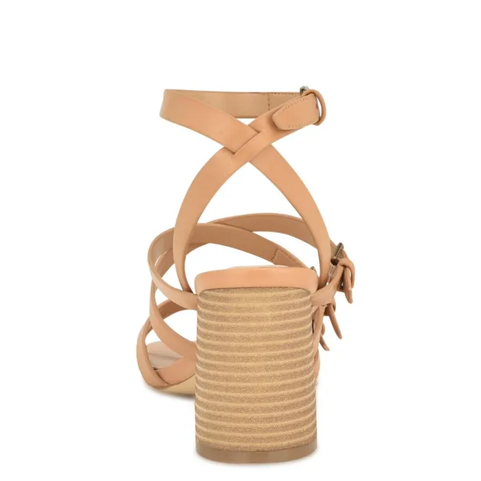 Karrly Ankle Strap Heeled Sandals Light Natural Women Nine West Dress Karrly Ankle Strap Heeled Sandals Light Natural Women Nine West Dress