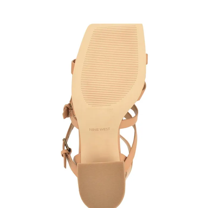 Karrly Ankle Strap Heeled Sandals Light Natural Women Nine West Dress Karrly Ankle Strap Heeled Sandals Light Natural Women Nine West Dress