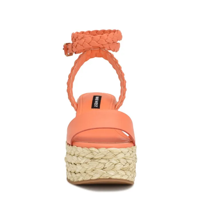 Keily Espadrille Wedge Sandals Orange Women Nine West Sandals Keily Espadrille Wedge Sandals Orange Women Nine West Sandals