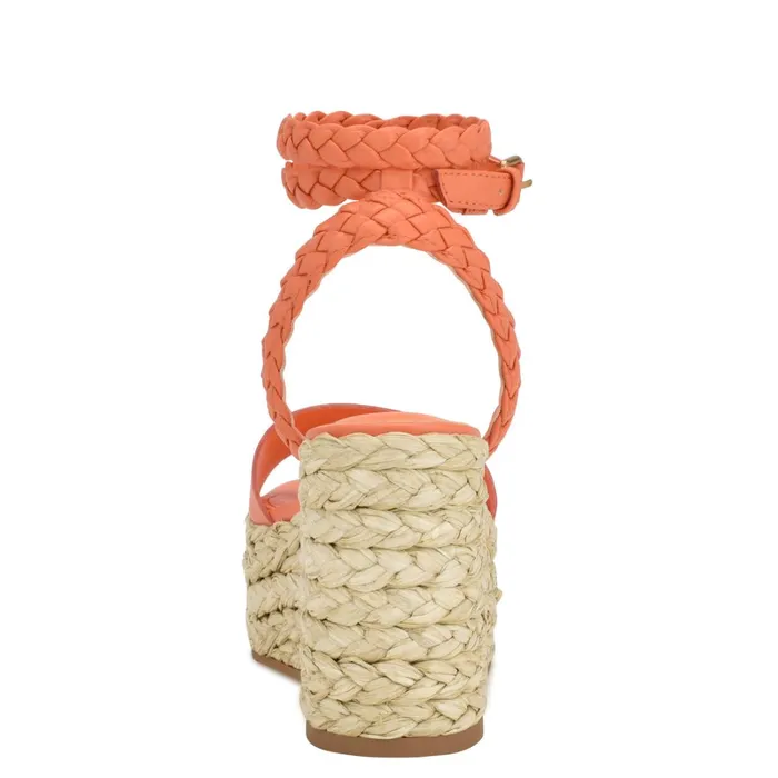 Keily Espadrille Wedge Sandals Orange Women Nine West Sandals Keily Espadrille Wedge Sandals Orange Women Nine West Sandals