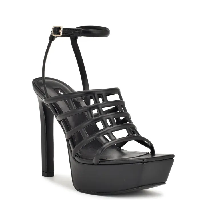 Kelinda Ankle Strap Platform Sandals Black Women Nine West Platforms Kelinda Ankle Strap Platform Sandals Black Women Nine West Platforms
