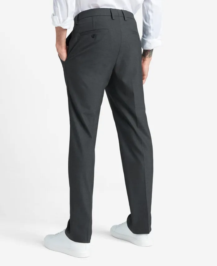 Kenneth Cole Dress Pants Men Premium Stretch Twill SlimFit Flex Waistband Dress Pant Dk Htr Grey Kenneth Cole Dress Pants Men Premium Stretch Twill SlimFit Flex Waistband Dress Pant Dk Htr Grey