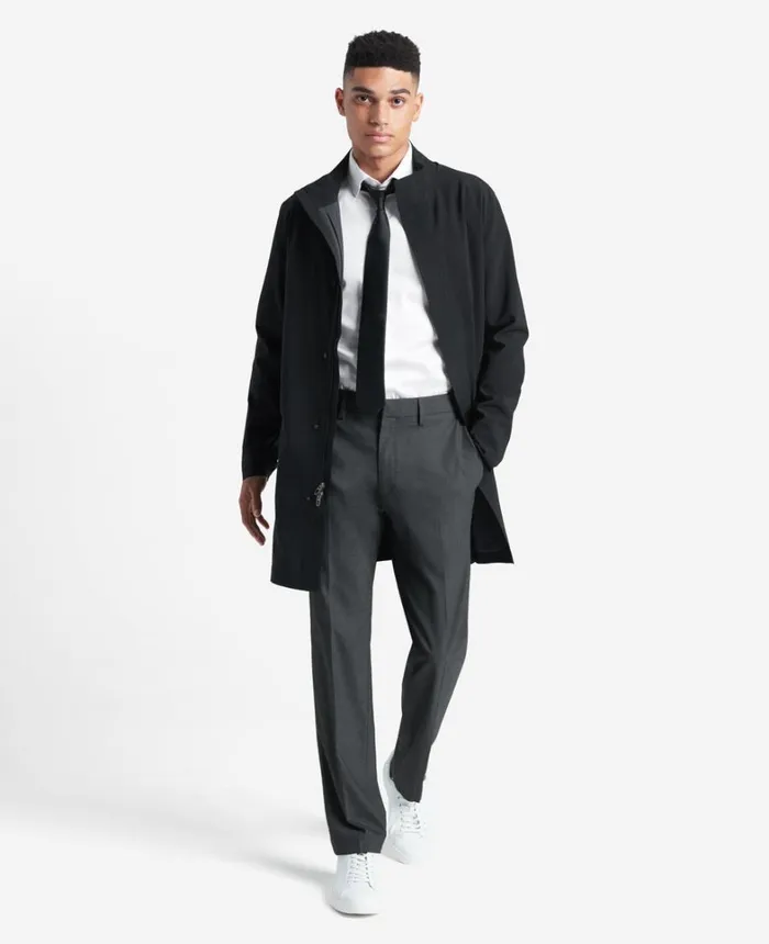 Kenneth Cole Dress Pants Men Premium Stretch Twill SlimFit Flex Waistband Dress Pant Dk Htr Grey Kenneth Cole Dress Pants Men Premium Stretch Twill SlimFit Flex Waistband Dress Pant Dk Htr Grey