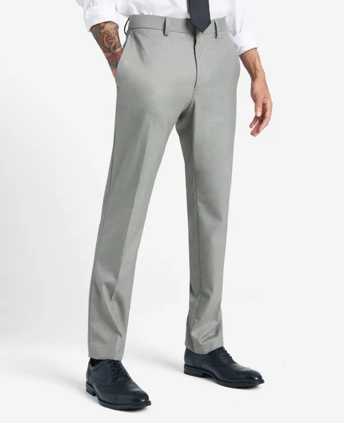 Kenneth Cole Dress Pants Men Premium Stretch Twill SlimFit Flex Waistband Dress Pant Lt Grey Kenneth Cole Dress Pants Men Premium Stretch Twill SlimFit Flex Waistband Dress Pant Lt Grey