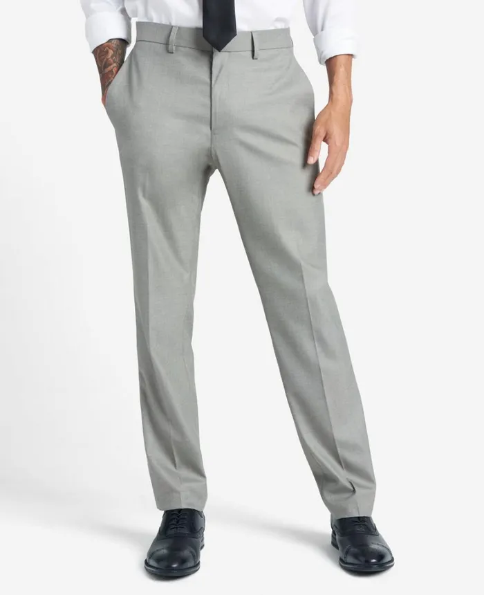 Kenneth Cole Dress Pants Men Premium Stretch Twill SlimFit Flex Waistband Dress Pant Lt Grey Kenneth Cole Dress Pants Men Premium Stretch Twill SlimFit Flex Waistband Dress Pant Lt Grey