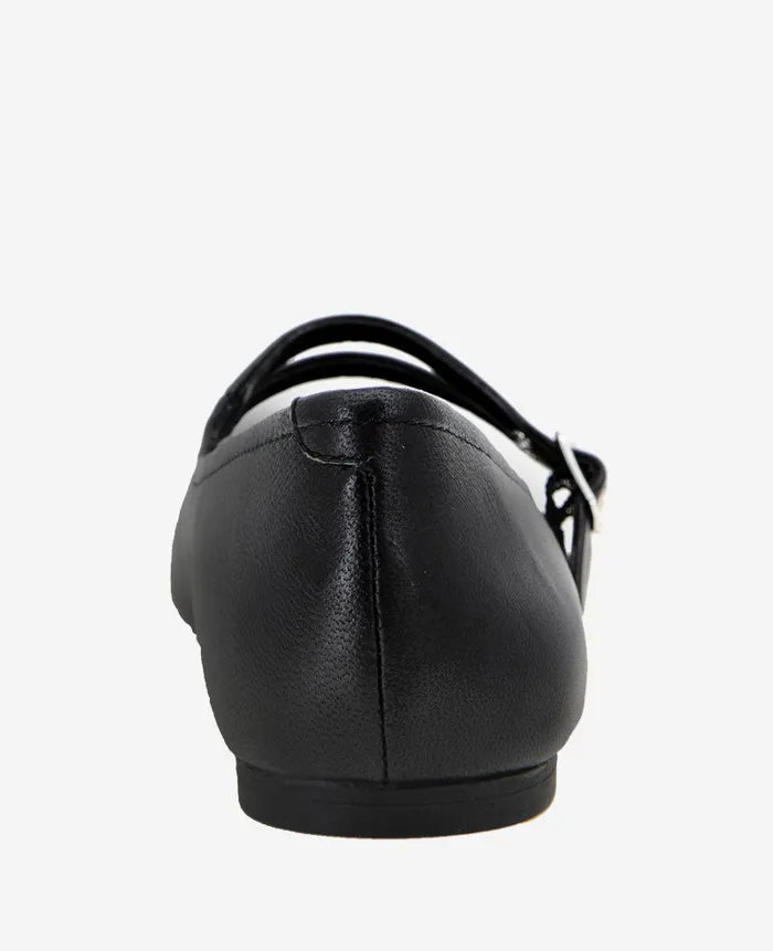 Kenneth Cole Flats and Loafers Women Jasmine Mary Jane Flat Black Leather Kenneth Cole Flats and Loafers Women Jasmine Mary Jane Flat Black Leather