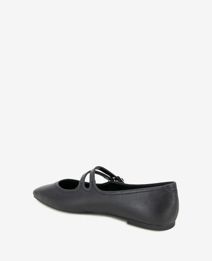 Kenneth Cole Flats and Loafers Women Jasmine Mary Jane Flat Black Leather Kenneth Cole Flats and Loafers Women Jasmine Mary Jane Flat Black Leather