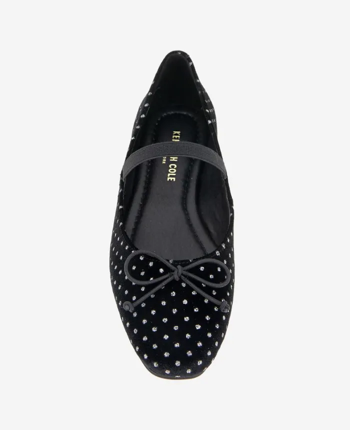 Kenneth Cole Flats and Loafers Women Myra Ballet Flat Blacksilver Kenneth Cole Flats and Loafers Women Myra Ballet Flat Blacksilver