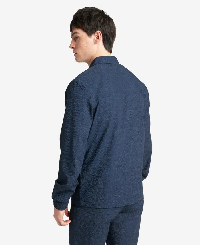 Kenneth Cole Jackets and Outerwear Men Printed Performance Seersucker Jacket Navy Kenneth Cole Jackets and Outerwear Men Printed Performance Seersucker Jacket Navy