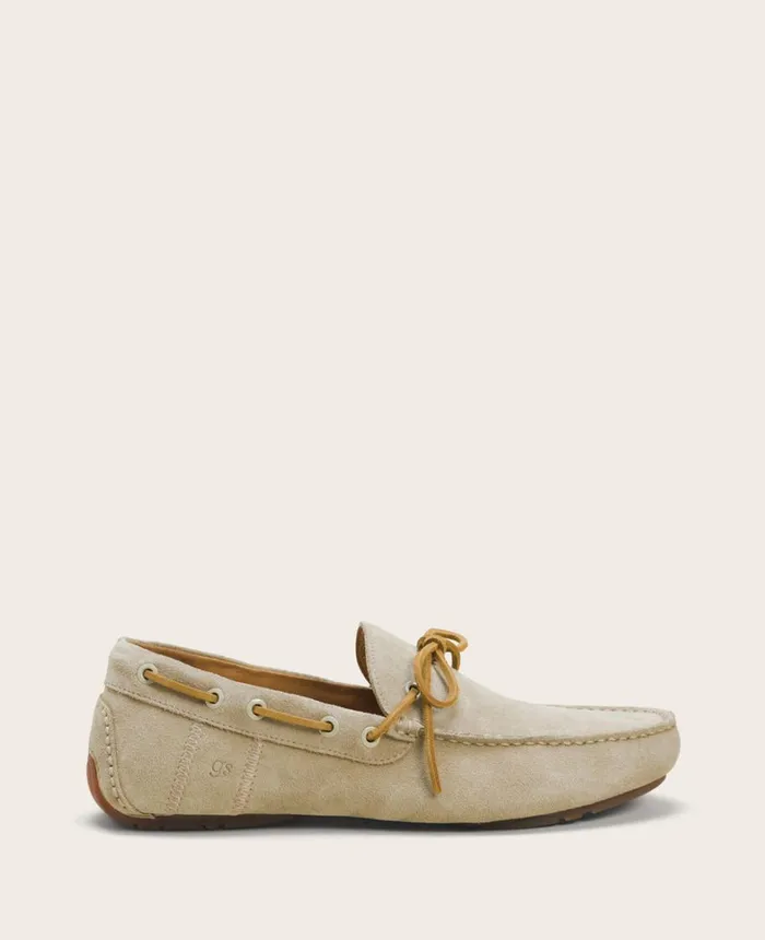 Kenneth Cole Loafers Men GENTLE SOULS Nyle Leather Driver Boat Shoe Taupe