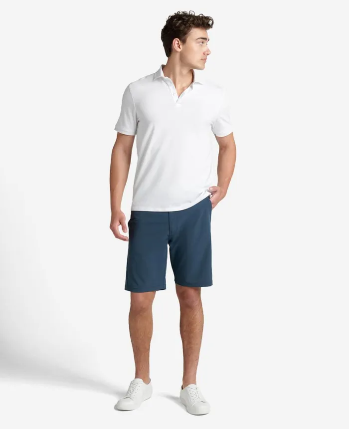 Kenneth Cole Polos and TShirts Men Colorblock Collar Solid Short Sleeve Polo White Kenneth Cole Polos and TShirts Men Colorblock Collar Solid Short Sleeve Polo White