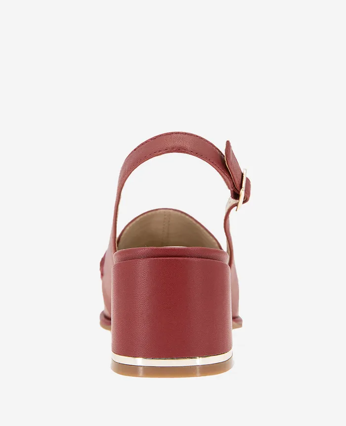Kenneth Cole Pumps and Heels Women Elina Leather Slingback Loafer Rio Red Leather