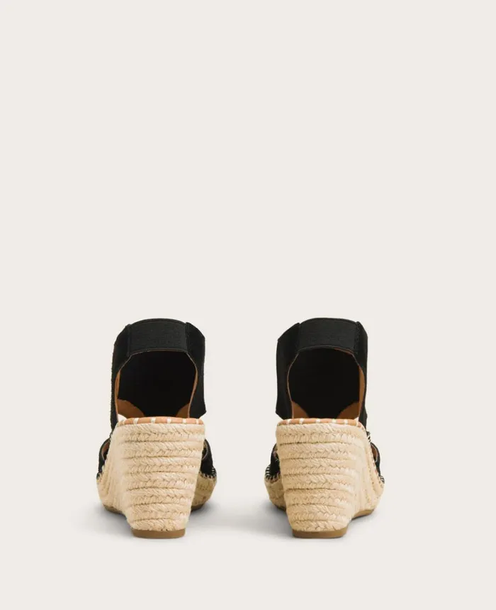 Kenneth Cole Sandals and Wedges Women GENTLE SOULS Cody Suede Esparille Wedge Black Kenneth Cole Sandals and Wedges Women GENTLE SOULS Cody Suede Esparille Wedge Black