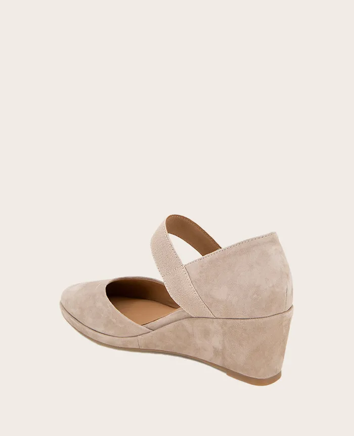 Kenneth Cole Sandals and Wedges Women GENTLE SOULS Oriana Suede Wedge Mushroom Suede Kenneth Cole Sandals and Wedges Women GENTLE SOULS Oriana Suede Wedge Mushroom Suede