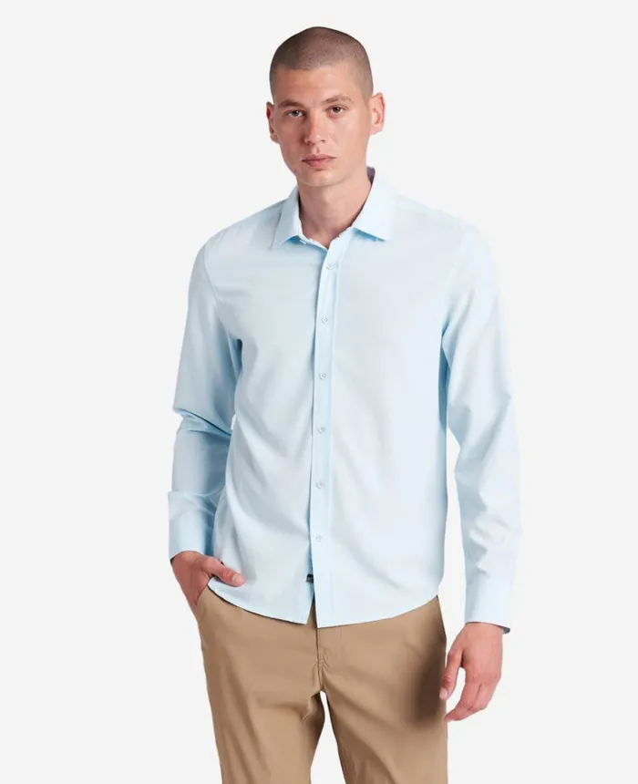Kenneth Cole Shirts Men Performance Slim Fit Button Down Shirt Light Blue Kenneth Cole Shirts Men Performance Slim Fit Button Down Shirt Light Blue