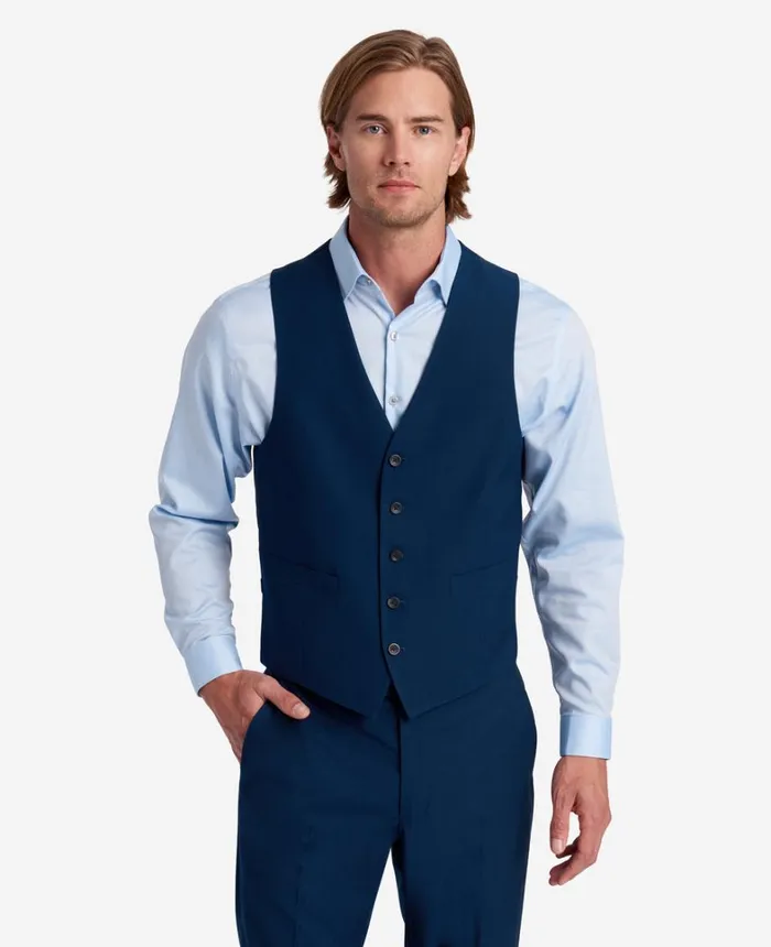 Kenneth Cole Suits and Suit Separates Men Ready Flex SlimFit Suit Separate Vest Bright Blue Kenneth Cole Suits and Suit Separates Men Ready Flex SlimFit Suit Separate Vest Bright Blue